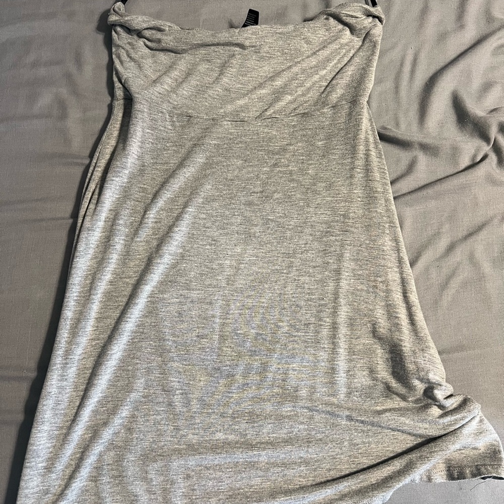 Gray Strapless Dress